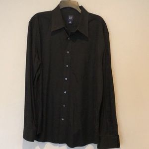 Gap long sleeve black button down, XL